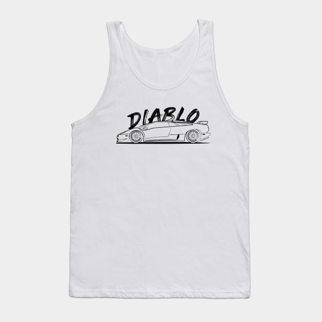 Lambo Diablo Tank Top by turboosted